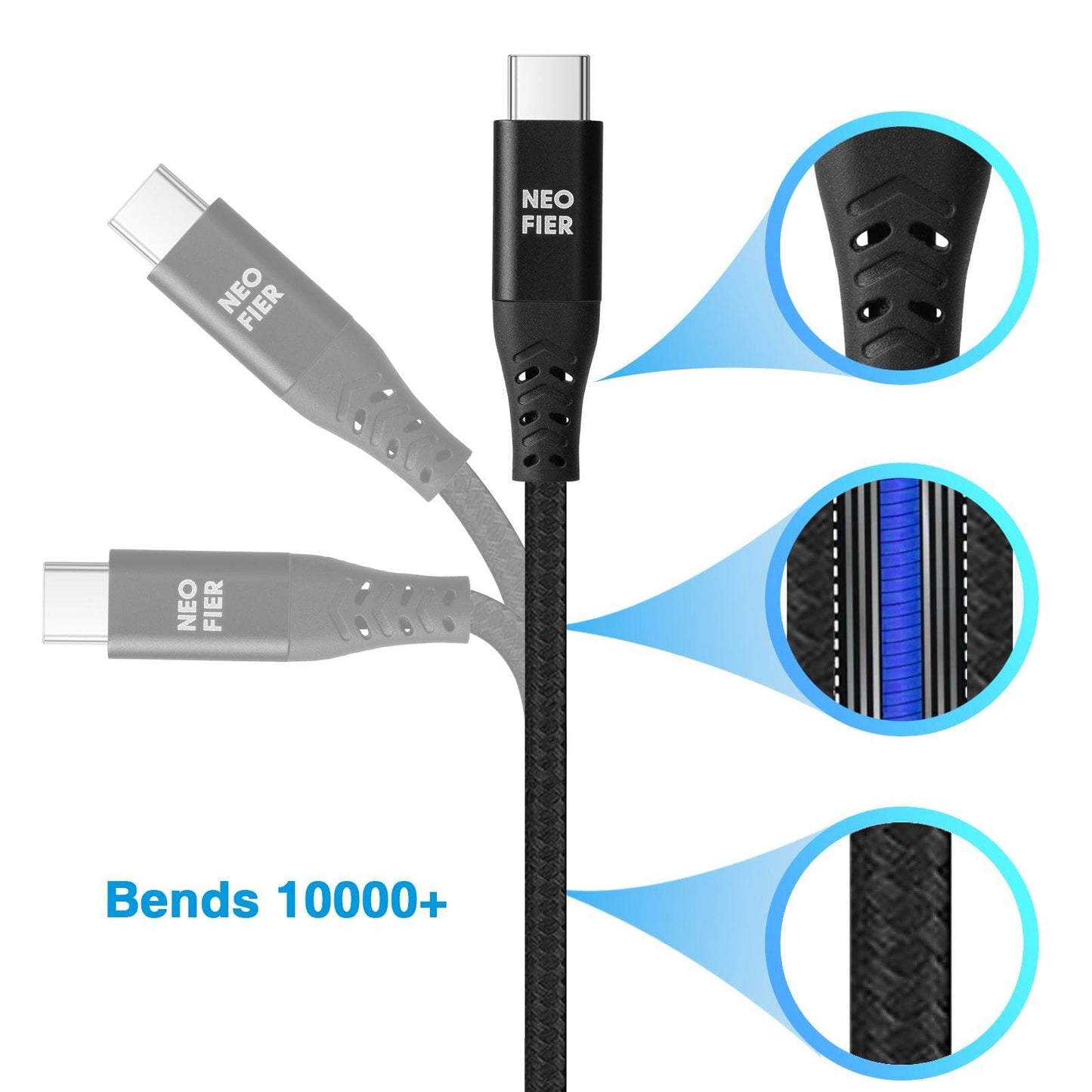 USB-A to USB-C - Braided Cable