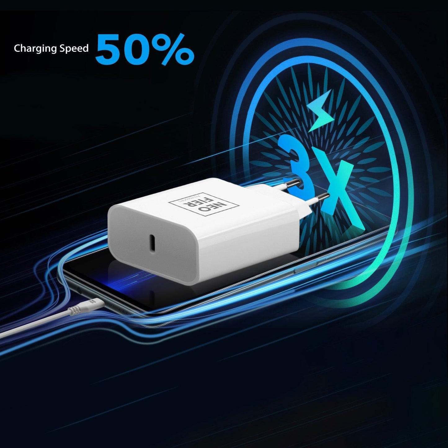 USB-C Wall Charger Adapter - 10V / White