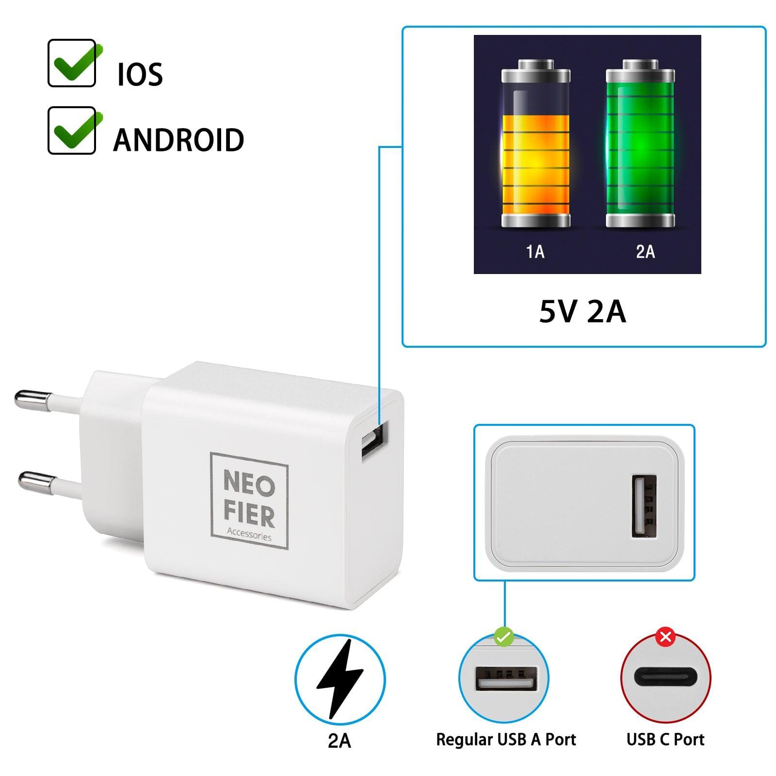 5V 1A vs 5V 2A USB wall adapter comparison