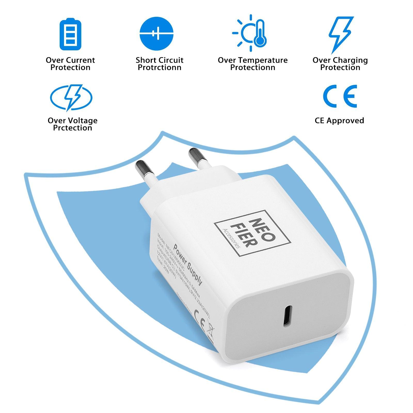 USB-C Wall Charger Adapter - 10V / White
