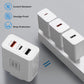 3 Port Wall Charging Adapter - Type C and USB A